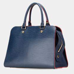 Pre Owned Louis Vuitton Blue Epi Vaneau MM Bag