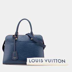 Pre Owned Louis Vuitton Blue Epi Vaneau MM Bag