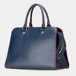 Pre Owned Louis Vuitton Blue Epi Vaneau MM Bag