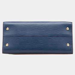Pre Owned Louis Vuitton Blue Epi Vaneau MM Bag