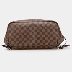 Pre Owned Louis Vuitton Brown Damier Ebene Neverfull MM Bag