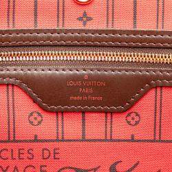 Pre Owned Louis Vuitton Brown Damier Ebene Neverfull MM Bag