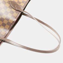 Pre Owned Louis Vuitton Brown Damier Ebene Neverfull MM Bag