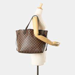 Pre Owned Louis Vuitton Brown Damier Ebene Neverfull MM Bag
