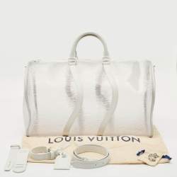 Pre Owned Louis Vuitton Transparent Epi PVC Wavy Keepall Bandouliere 50 Bag