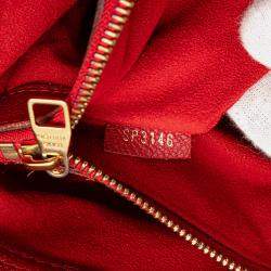 Pre Owned Louis Vuitton Brown/Red Monogram Pallas Shopper