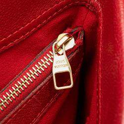 Pre Owned Louis Vuitton Brown/Red Monogram Pallas Shopper