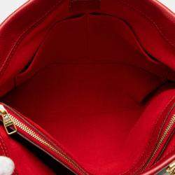 Pre Owned Louis Vuitton Brown/Red Monogram Pallas Shopper