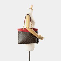 Pre Owned Louis Vuitton Brown/Red Monogram Pallas Shopper