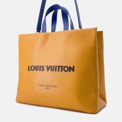 Pre Owned Louis Vuitton Shopper Tote Saffron Leather Size MM