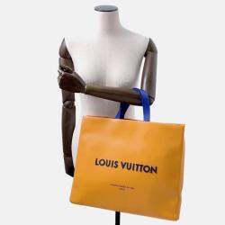 Pre Owned Louis Vuitton Shopper Tote Saffron Leather Size MM