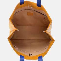 Pre Owned Louis Vuitton Shopper Tote Saffron Leather Size MM