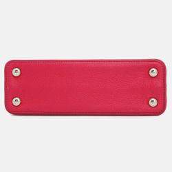 Pre Owned Louis Vuitton Capucines Pink Taurillon Leather Size BB