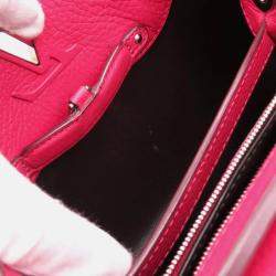 Pre Owned Louis Vuitton Capucines Pink Taurillon Leather Size BB