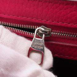 Pre Owned Louis Vuitton Capucines Pink Taurillon Leather Size BB