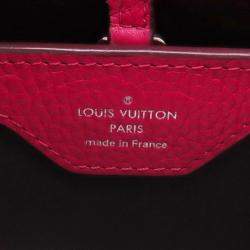 Pre Owned Louis Vuitton Capucines Pink Taurillon Leather Size BB