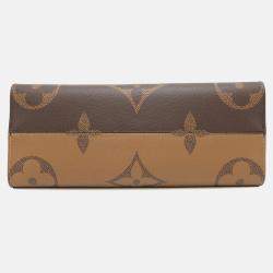 Pre Owned Louis Vuitton Onthego Red Monogram Monogram Reverse Canvas Monogram Giant Size MM