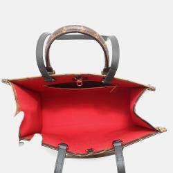 Pre Owned Louis Vuitton Onthego Red Monogram Monogram Reverse Canvas Monogram Giant Size MM