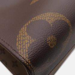 Pre Owned Louis Vuitton Onthego Red Monogram Monogram Reverse Canvas Monogram Giant Size MM