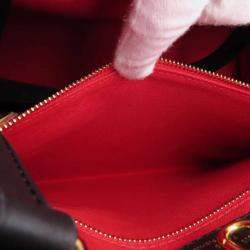 Pre Owned Louis Vuitton Onthego Red Monogram Monogram Reverse Canvas Monogram Giant Size MM