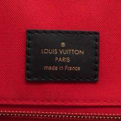 Pre Owned Louis Vuitton Onthego Red Monogram Monogram Reverse Canvas Monogram Giant Size MM