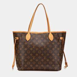 Pre Owned Louis Vuitton Brown Monogram Neverfull MM Bag