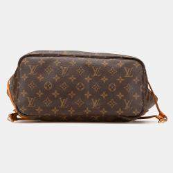 Pre Owned Louis Vuitton Brown Monogram Neverfull MM Bag