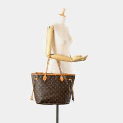 Pre Owned Louis Vuitton Brown Monogram Neverfull MM Bag