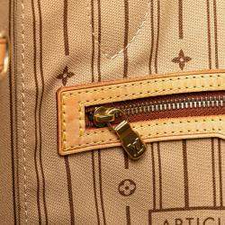 Pre Owned Louis Vuitton Brown Monogram Neverfull MM Bag