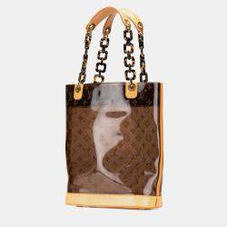 Pre Owned Louis Vuitton Brown Monogram Cabas Sac Ambre MM