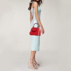 Pre Owned Louis Vuitton Coquelicot Epi Leather Alma BB Bag