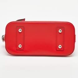 Pre Owned Louis Vuitton Coquelicot Epi Leather Alma BB Bag
