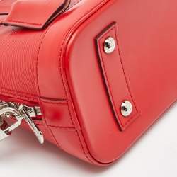 Pre Owned Louis Vuitton Coquelicot Epi Leather Alma BB Bag