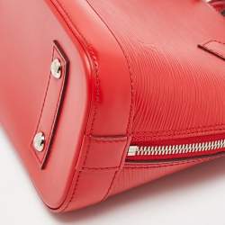 Pre Owned Louis Vuitton Coquelicot Epi Leather Alma BB Bag
