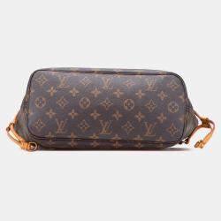 Pre Owned Louis Vuitton Brown Monogram Neverfull PM