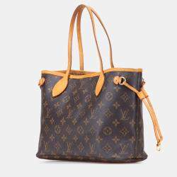 Pre Owned Louis Vuitton Brown Monogram Neverfull PM