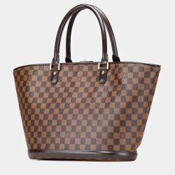 Pre Owned Louis Vuitton Brown Damier Ebene Manosque GM Bag
