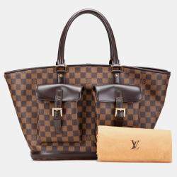 Pre Owned Louis Vuitton Brown Damier Ebene Manosque GM Bag