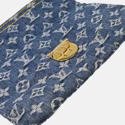 Pre Owned حقيبة كلتش لوي فيت�ون بلو مونوغرام دِنِم بوشيت بلات