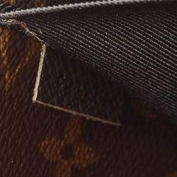 Pre Owned Louis Vuitton Khaki Green Taiga Leather and Monogram Canvas Pochette Voyage Steamer