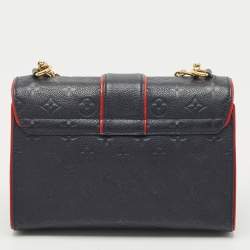 Pre Owned Louis Vuitton Marine Rouge Monogram Empreinte Leather Saint Sulpice PM Bag