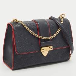 Pre Owned Louis Vuitton Marine Rouge Monogram Empreinte Leather Saint Sulpice PM Bag