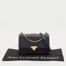 Pre Owned Louis Vuitton Marine Rouge Monogram Empreinte Leather Saint Sulpice PM Bag