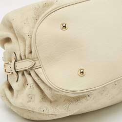 Pre Owned Louis Vuitton Lin Monogram Mahina Leather Surya XL Bag
