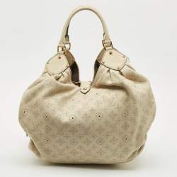 Pre Owned Louis Vuitton Lin Monogram Mahina Leather Surya XL Bag