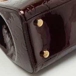 Pre Owned Louis Vuitton Amarante Monogram Vernis Brea GM Bag