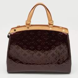 Pre Owned Louis Vuitton Amarante Monogram Vernis Brea GM Bag