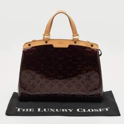 Pre Owned Louis Vuitton Amarante Monogram Vernis Brea GM Bag