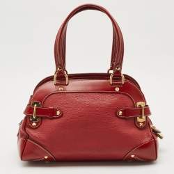 Pre Owned Louis Vuitton Red Suhali Leather Le Radieux Bag