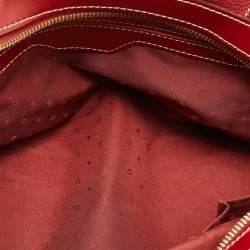 Pre Owned Louis Vuitton Red Suhali Leather Le Radieux Bag